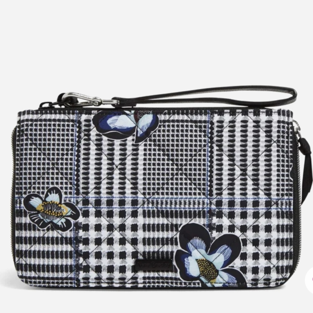 Vera Bradley Bedford Plaid RFID On The Go Wristlet